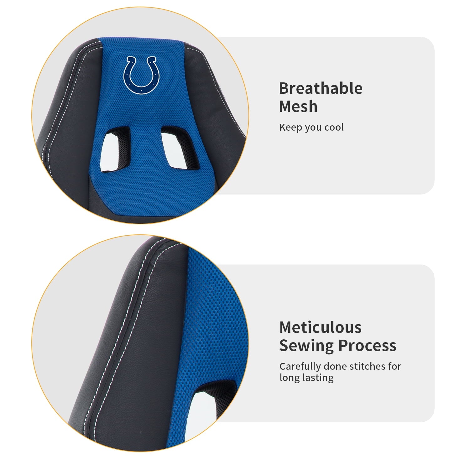 YRLLENSDAN Gaming Chair Comfy Computer Chair Heavy Duty Gaming Chair Adjustable PU Leather Office Desk Chair Cheap Rolling Gaming Chair Gamer Chair for Adults, Blue (IND)