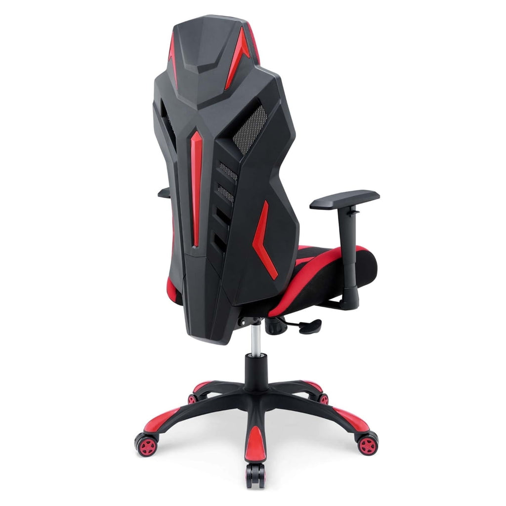 Modway Speedster Modern Mesh Fabric Gaming Computer Chair in Black/Red