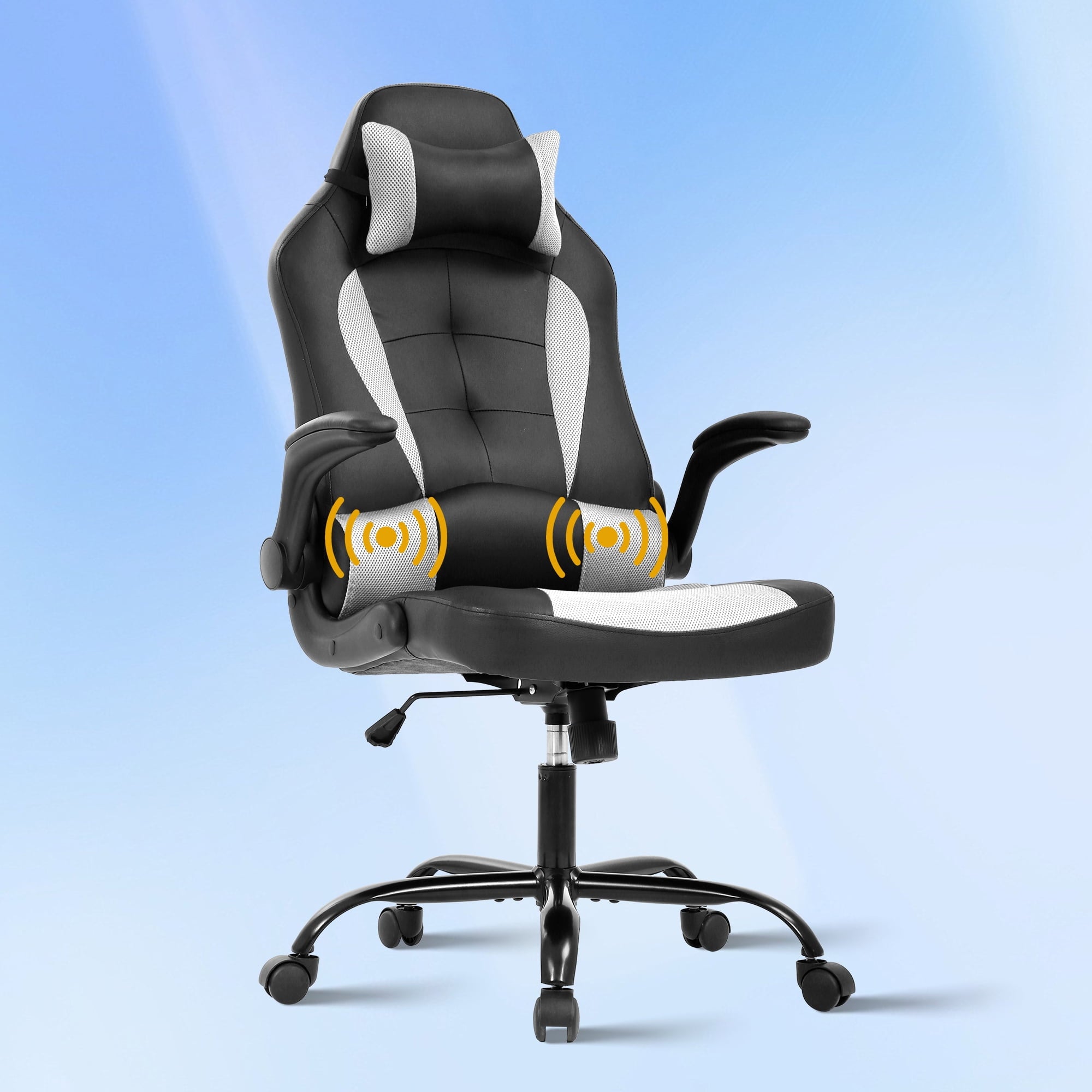 CL.HPAHKL Ergonomic PC Gaming Chair, PU Leather Gamer Chair with 360° Swivel Seat Comfortable Computer Chair with Lumbar Support Height Adjustable Video Game Chairs for Adults Teens, Pink