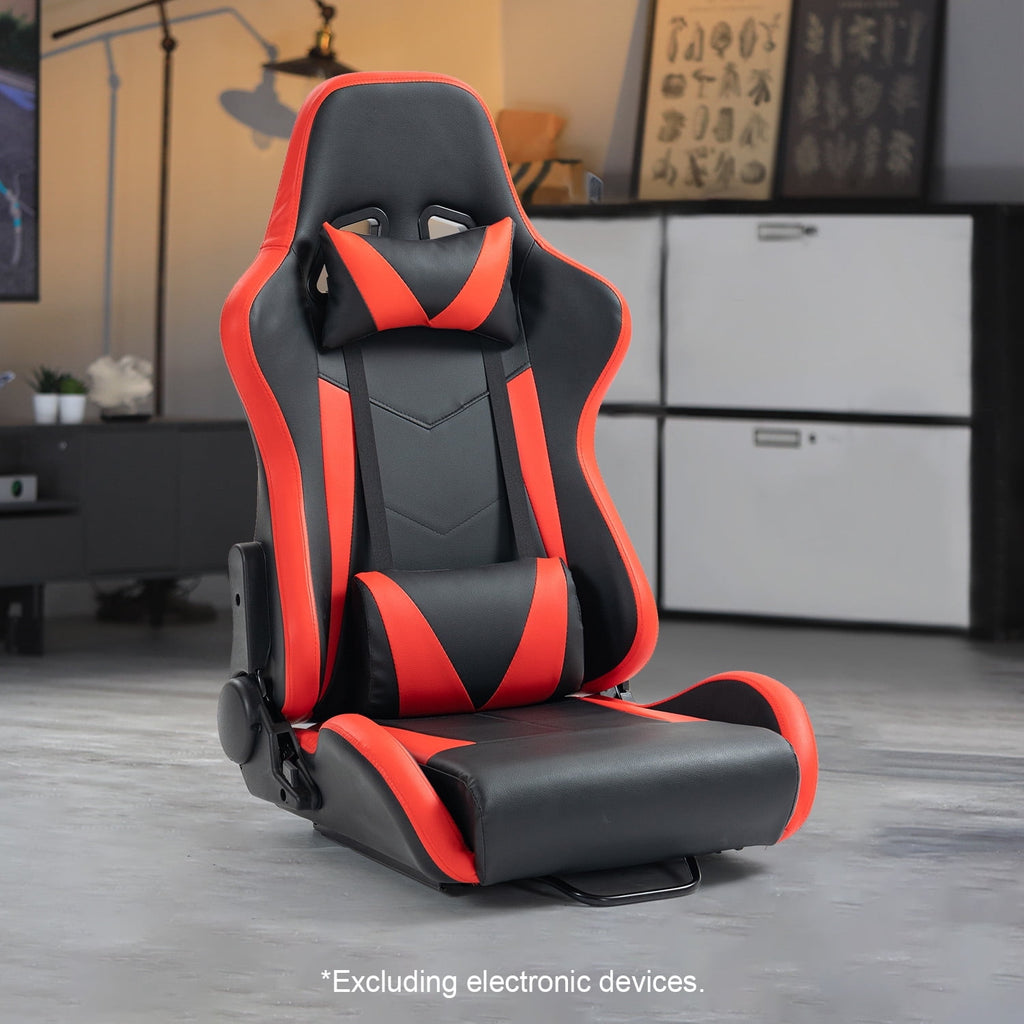 Marada Racing Seat with Double Lock Slip for Gaming Simulator Cockpit Leather Red