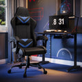 X Rocker Octane Racing Gaming Chair with Reversible Faux Leather Cushions, Black