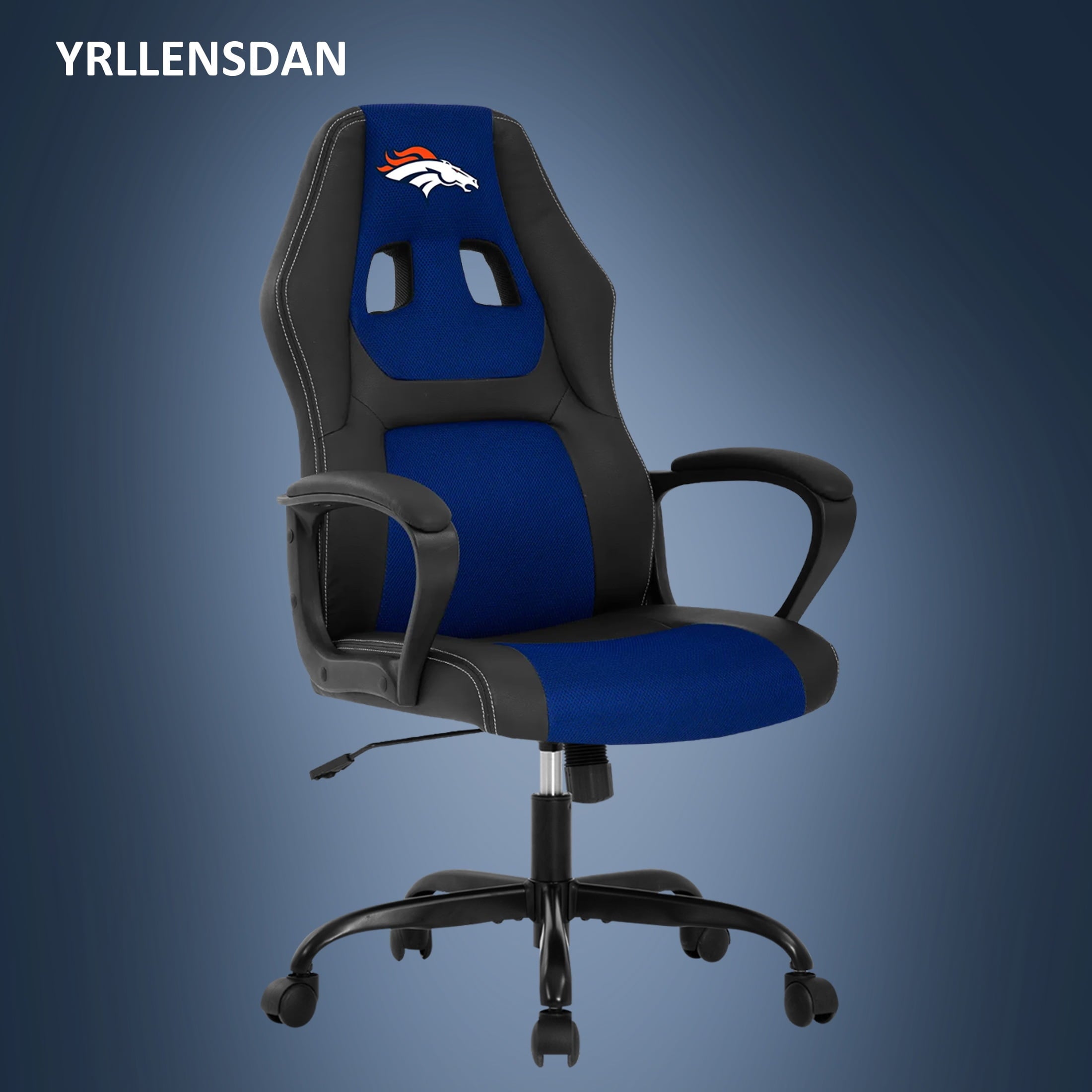 YRLLENSDAN Gaming Chair Comfy Computer Chair Heavy Duty Gaming Chair Adjustable PU Leather Office Desk Chair Cheap Rolling Gaming Chair Gamer Chair for Adults, Blue (IND)