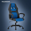 YRLLENSDAN Gaming Chair Comfy Computer Chair Heavy Duty Gaming Chair Adjustable PU Leather Office Desk Chair Cheap Rolling Gaming Chair Gamer Chair for Adults, Blue (IND)