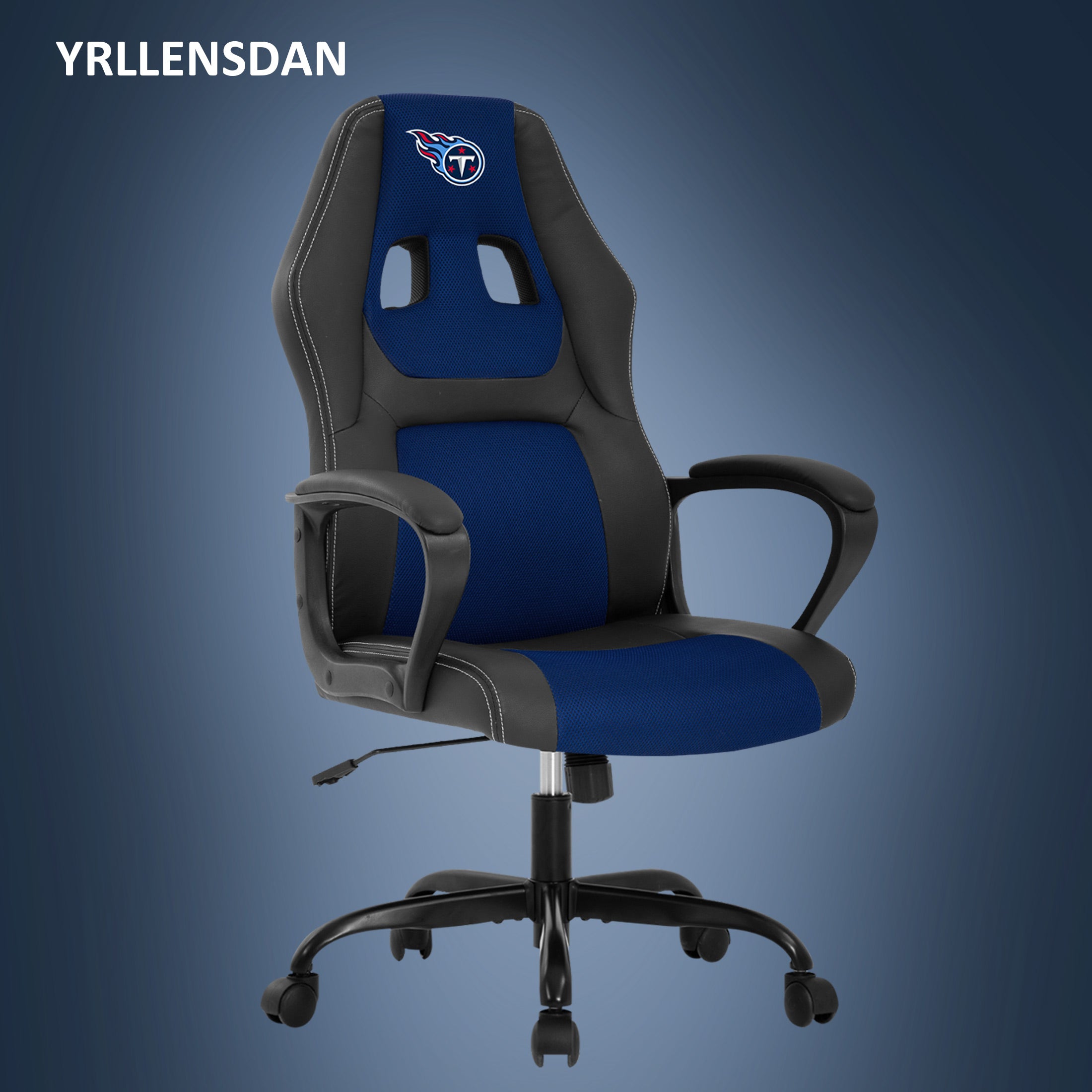 YRLLENSDAN Gaming Chair Comfy Computer Chair Heavy Duty Gaming Chair Adjustable PU Leather Office Desk Chair Cheap Rolling Gaming Chair Gamer Chair for Adults, Blue (IND)
