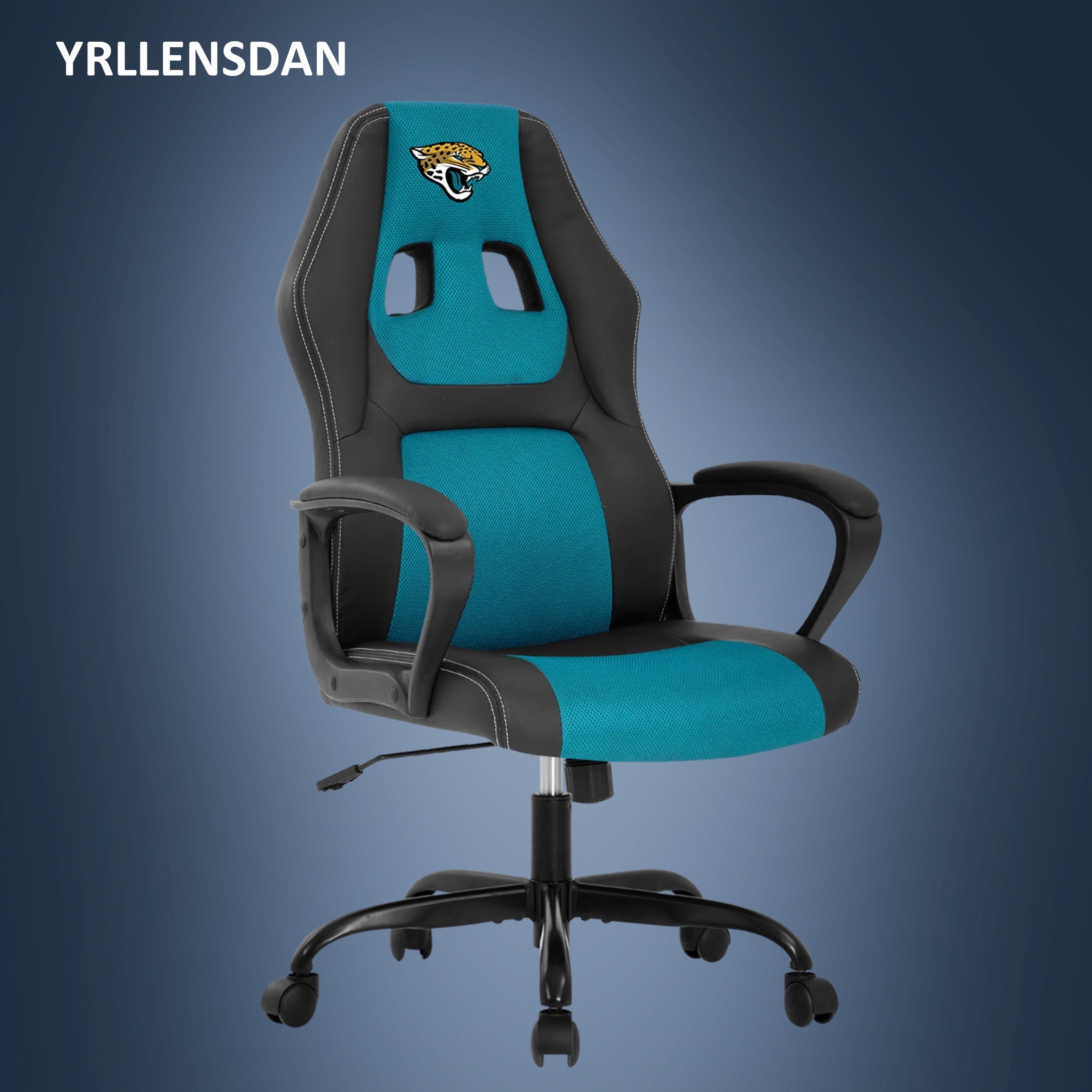 YRLLENSDAN Gaming Chair Comfy Computer Chair Heavy Duty Gaming Chair Adjustable PU Leather Office Desk Chair Cheap Rolling Gaming Chair Gamer Chair for Adults, Blue (IND)