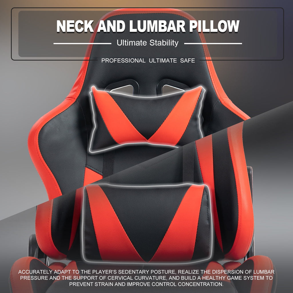 Marada Racing Seat with Double Lock Slip for Gaming Simulator Cockpit Leather Red