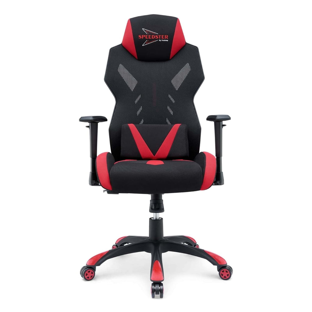 Modway Speedster Modern Mesh Fabric Gaming Computer Chair in Black/Red