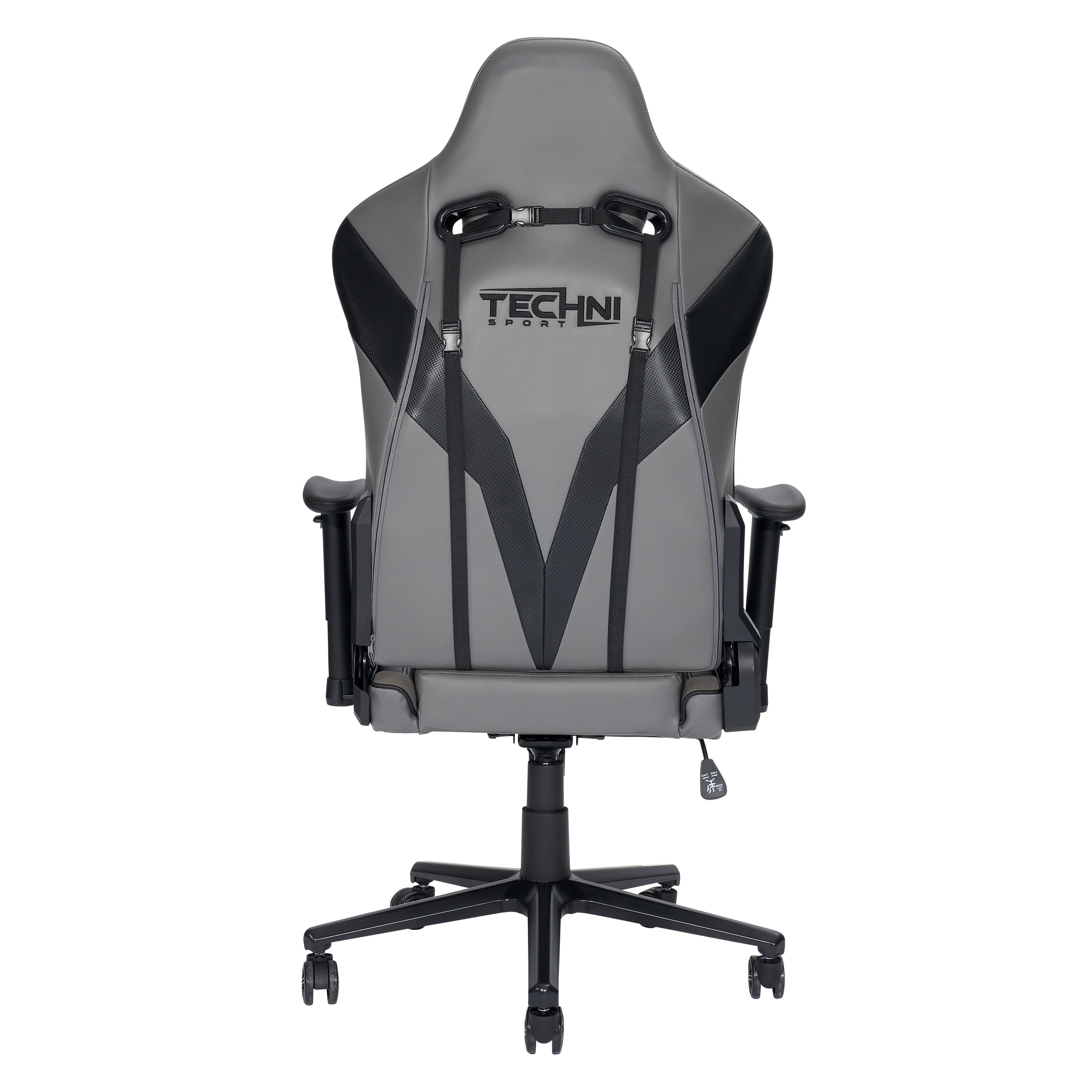Techni Sport XL Ergonomic Gaming Chair with Memory Foam Seat and Back, Grey RTA-TSXL3-GRY