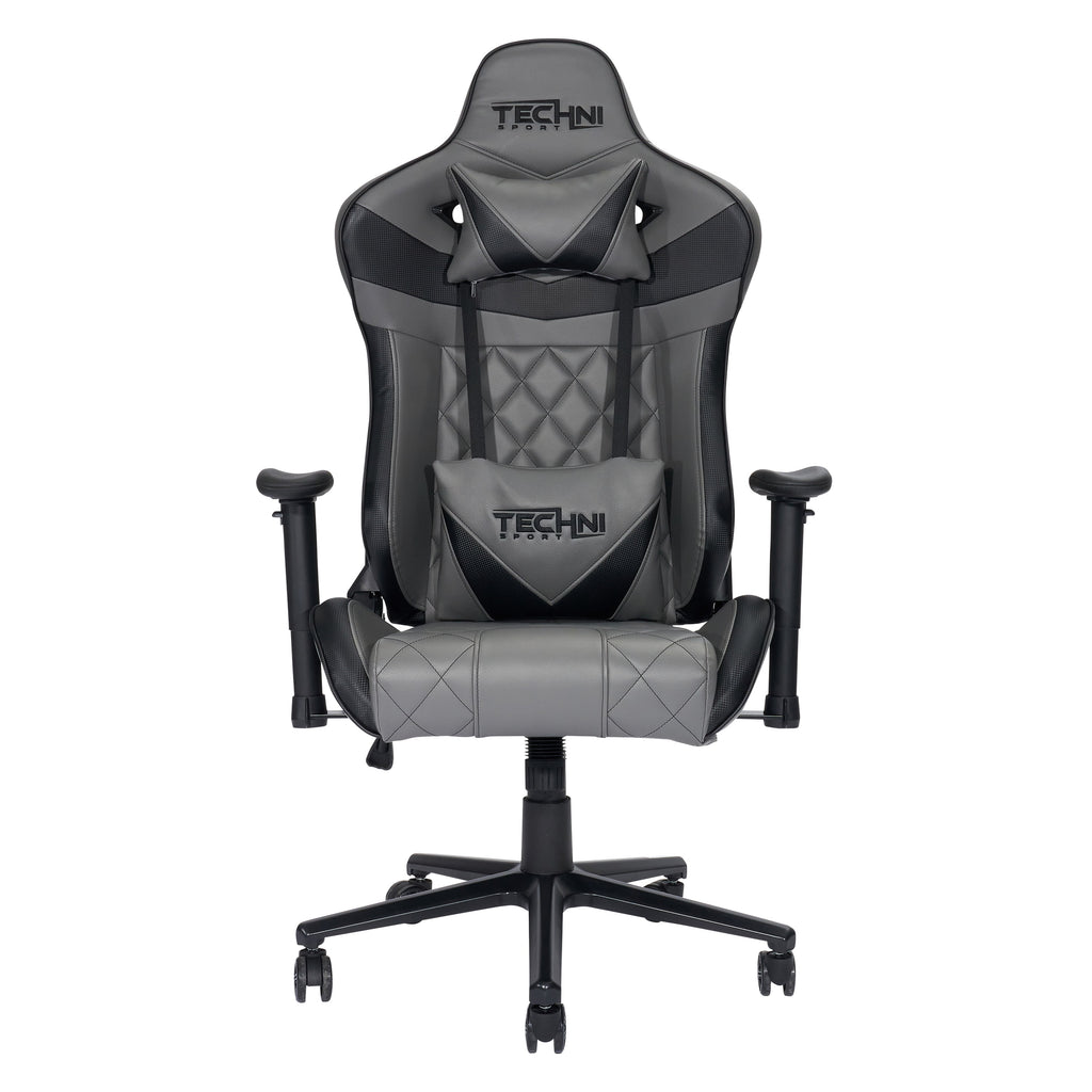 Techni Sport XL Ergonomic Gaming Chair with Memory Foam Seat and Back, Grey RTA-TSXL3-GRY