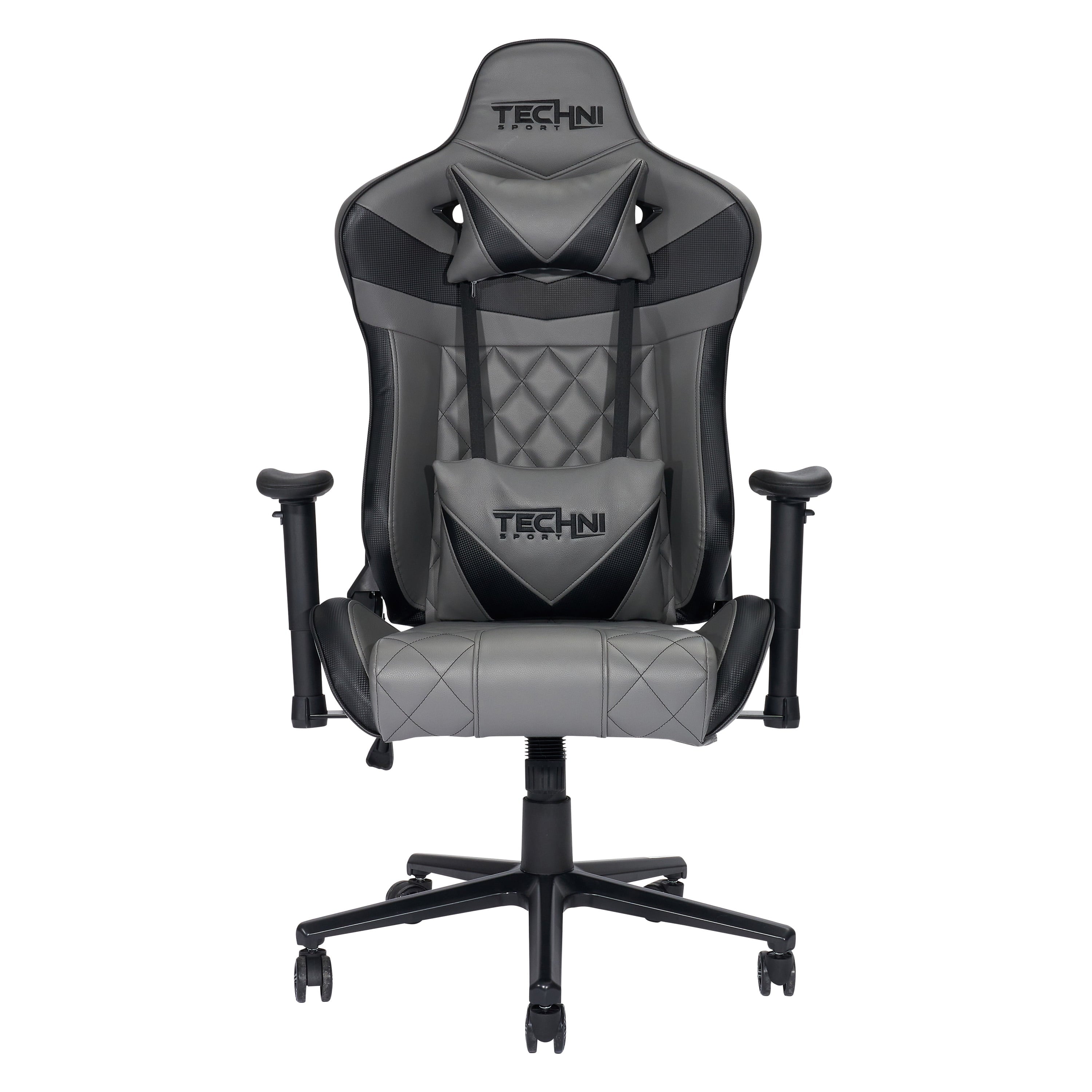 Techni Sport XL Ergonomic Gaming Chair with Memory Foam Seat and Back, Grey RTA-TSXL3-GRY
