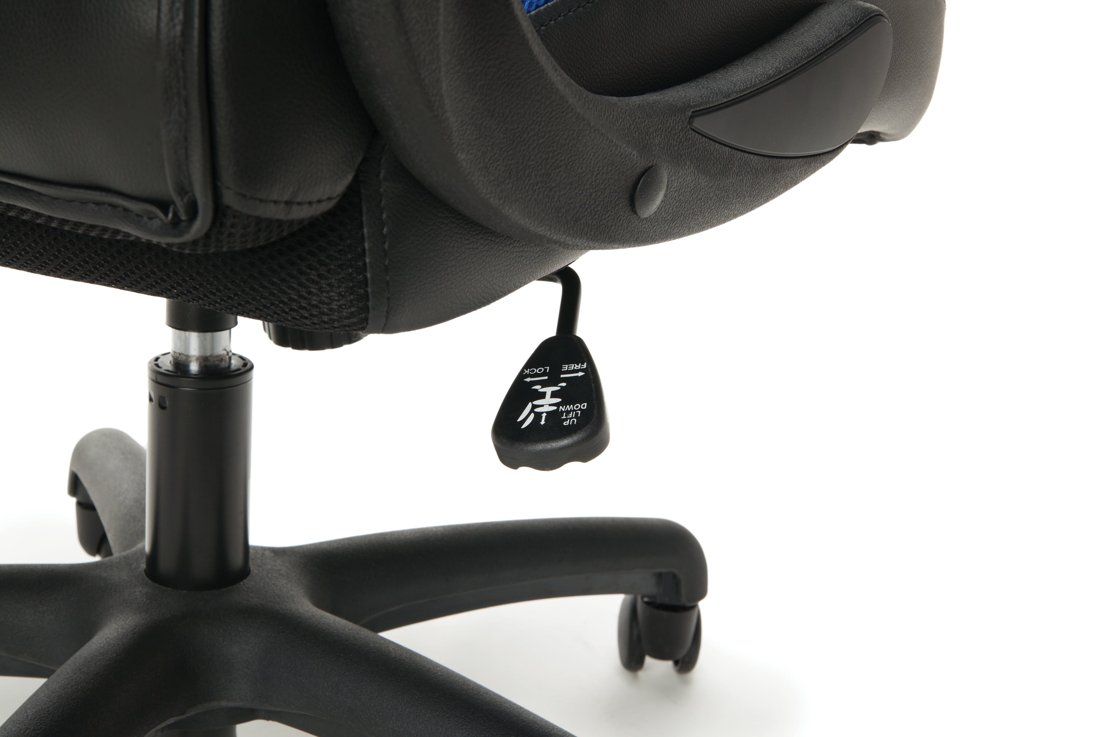 OFM Essentials Collection Racing Style Bonded Leather Gaming Chair, in Blue (ESS-3085-BLU)